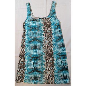 Coco Reef Lightweight Swimsuit Women Cover Up Tank Dress Sea Blue Sz Small